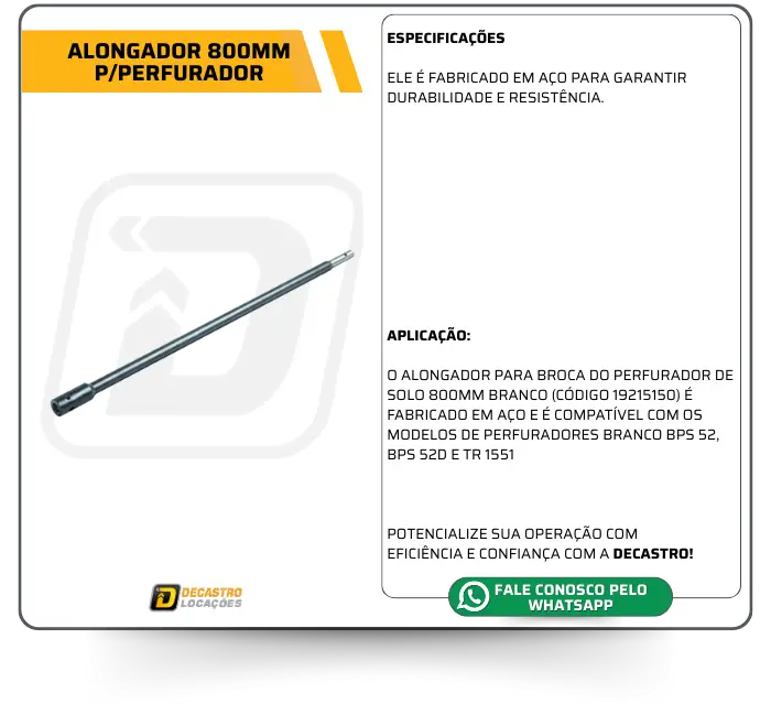 ALONGADOR 800MM PPERFURADOR