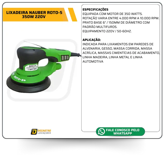 LIXADEIRA NAUBER ROTO-5 350W 220V