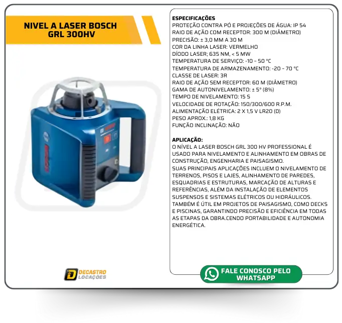 NIVEL A LASER BOSCH GRL 300HV